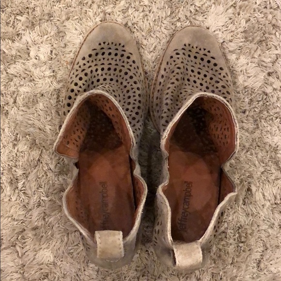 Jeffrey Campbell Rosalee Suede Perforated Booties - Picture 6 of 9